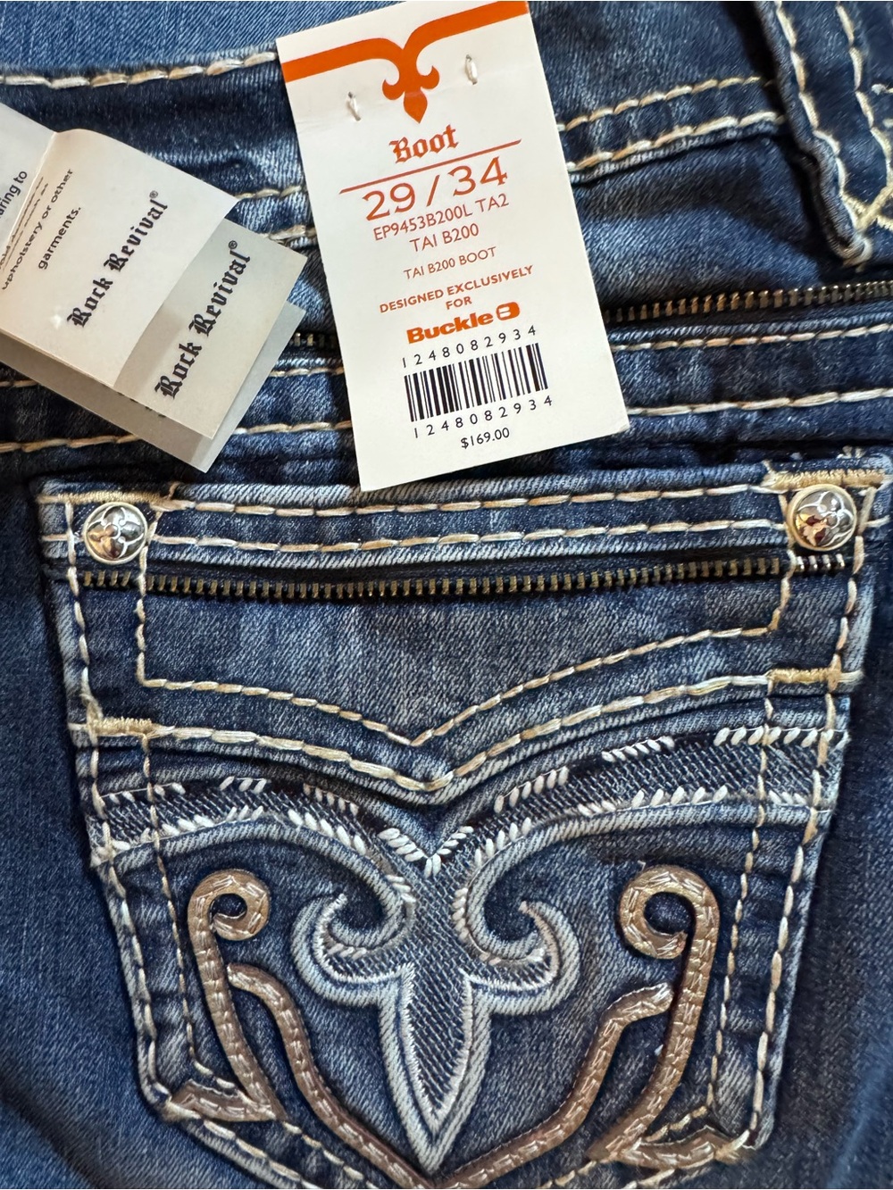 NWT Rock Revival Tai Bootcut Jeans 29x34 Buckle